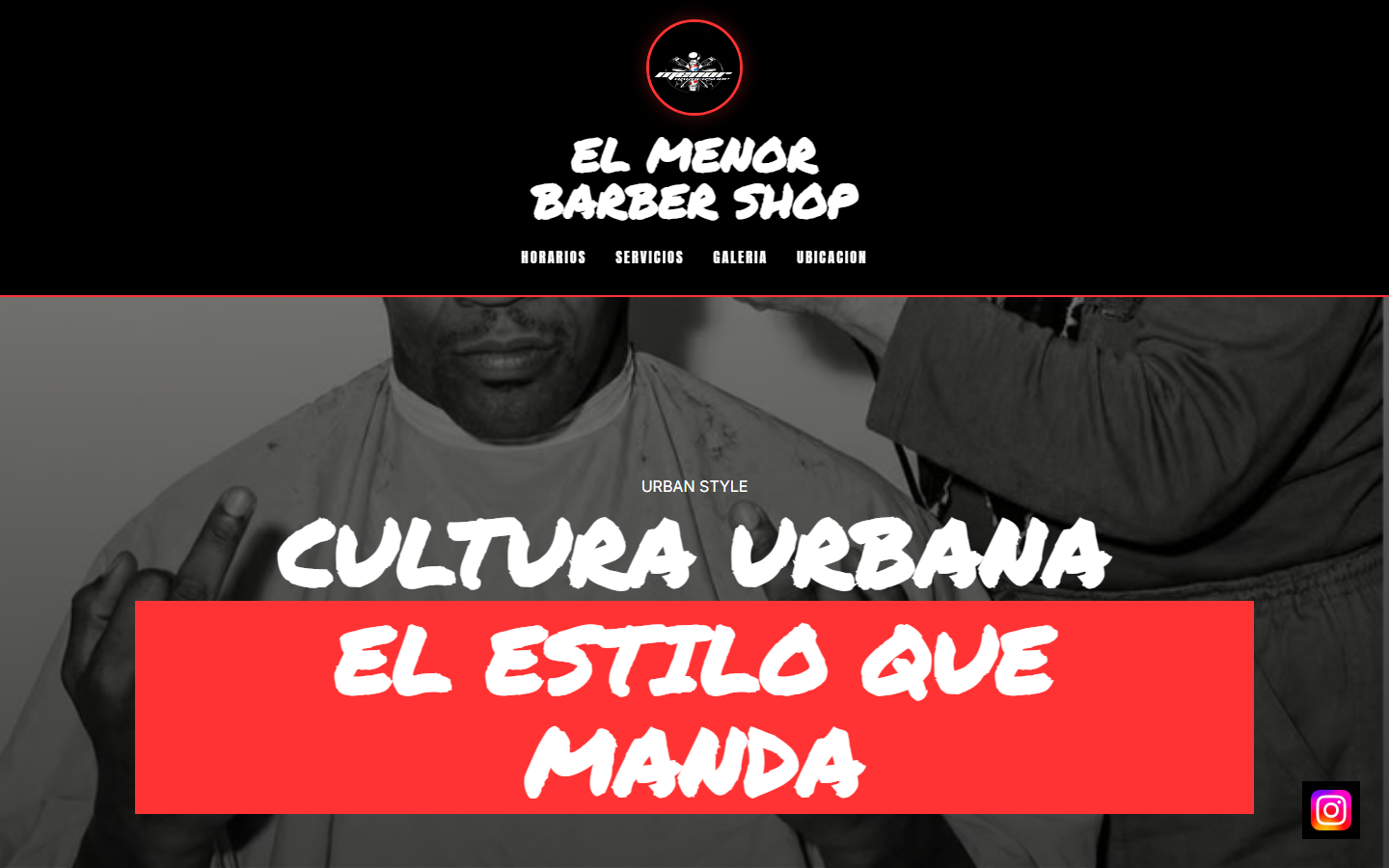 Captura del proyecto Menor Barbershop